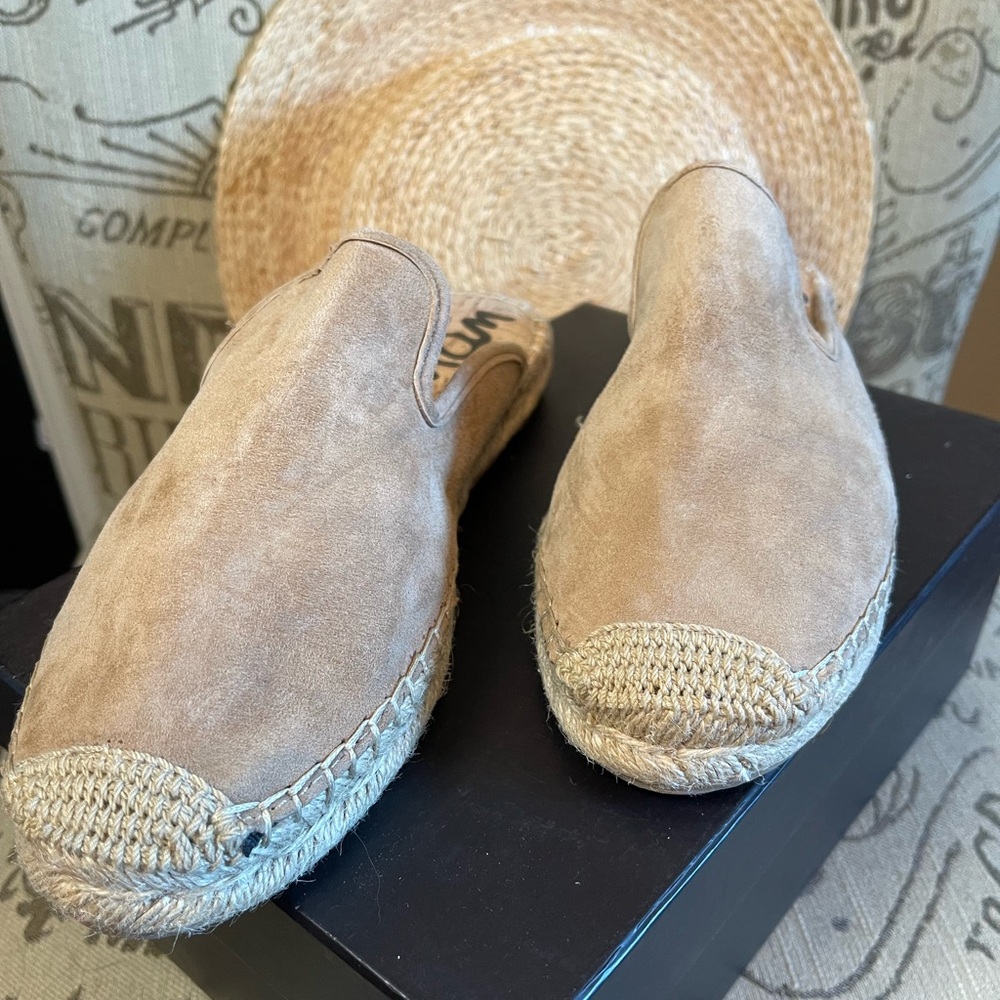 Sam Edelman Suede Espadrille Slides Size 9